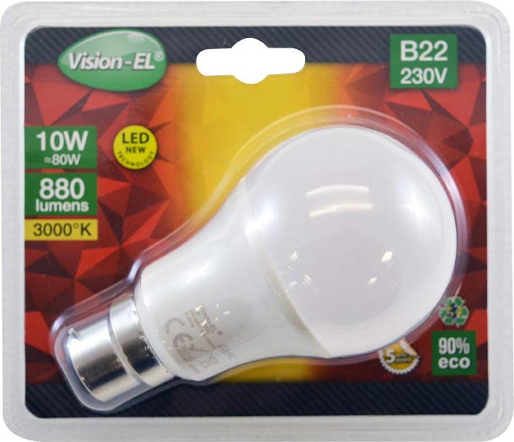 LED 8.5W BULB B22 3000K BLI